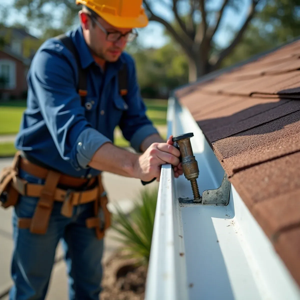 Fastening heavy-duty screw hangers into solid rafter tails for pine-straw load support