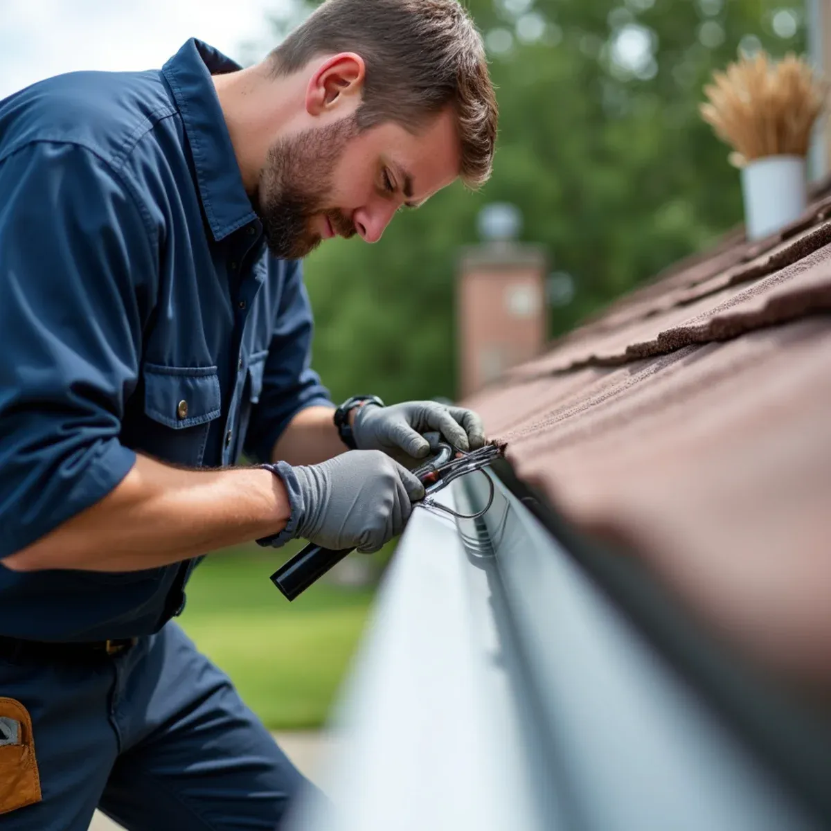 Securing miter corner with pop rivets for maximum stability during violent summer storms