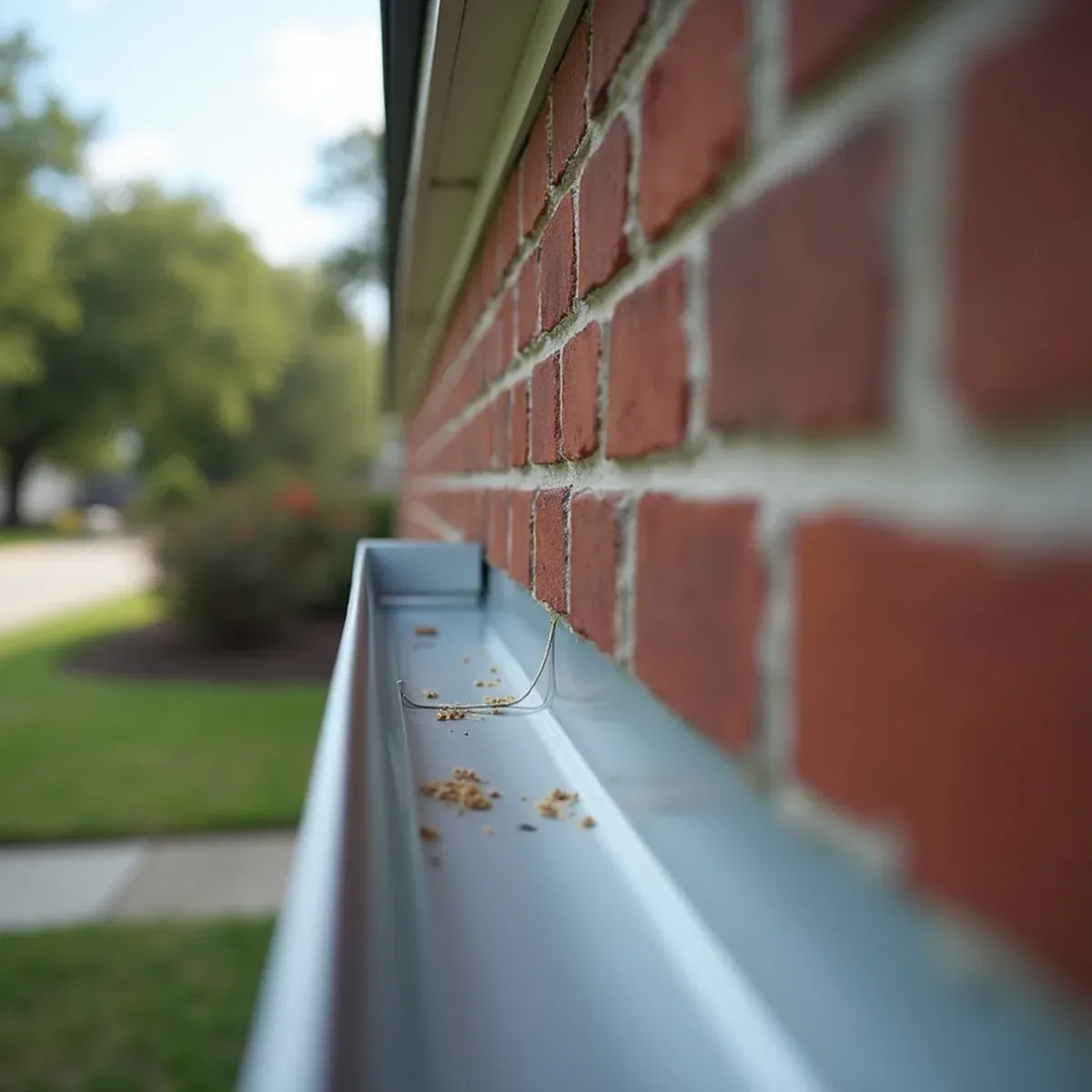 Hand-crafted outside corner box miter blending seamlessly with intricate brick facade